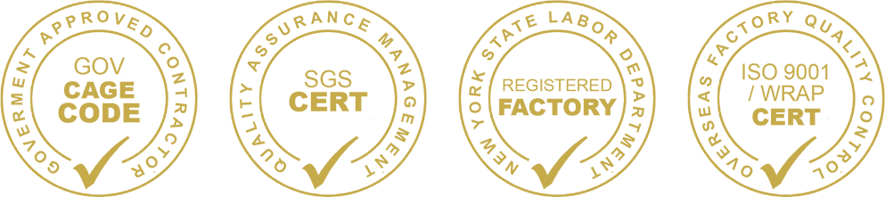 Certifications: CAGE Code, SGS, ISO, WRAP
